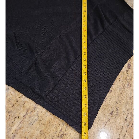 Chateau Size S/M Black Knit Poncho Butterfly Sleeve Sweater Asymmetric Hem Goth - Picture 3 of 12